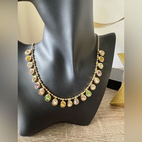 Multicolor Teardrop Necklace A1232 - Picture 6 of 6